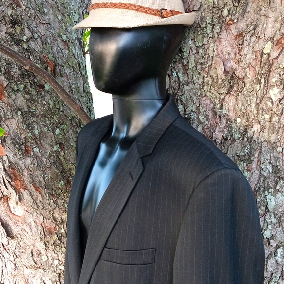 NICK(it) NY/LONDON MEN'S WOOL BLEND PIN STRPED LUX BLAZER - Picture 1 of 16